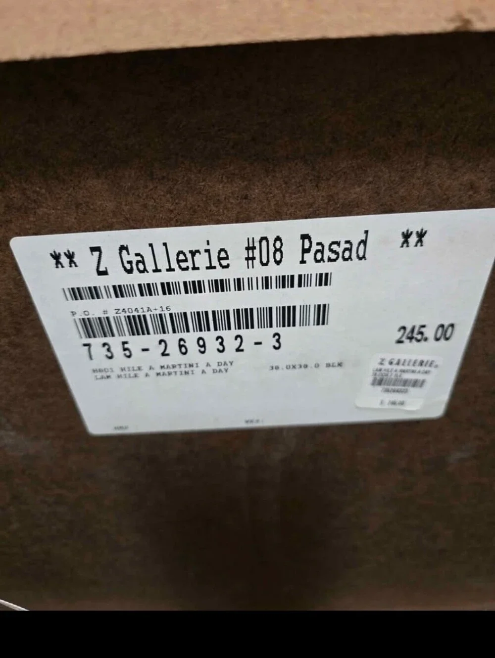 Z Gallerie Martini Art